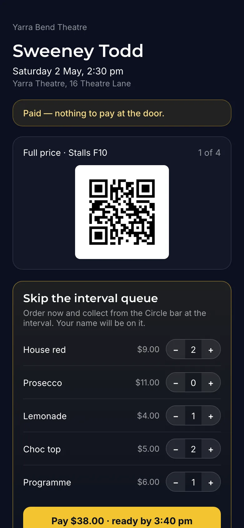 Pre-order the interval